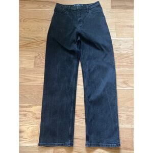 Hollister Ultra High Rise Dad Jean Distressed Black